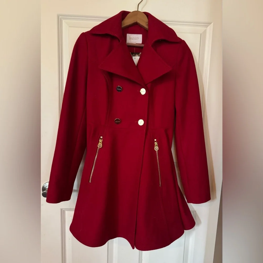 Laundry by Shelli Segal Wool Flare Coat - Picture 2 of 6